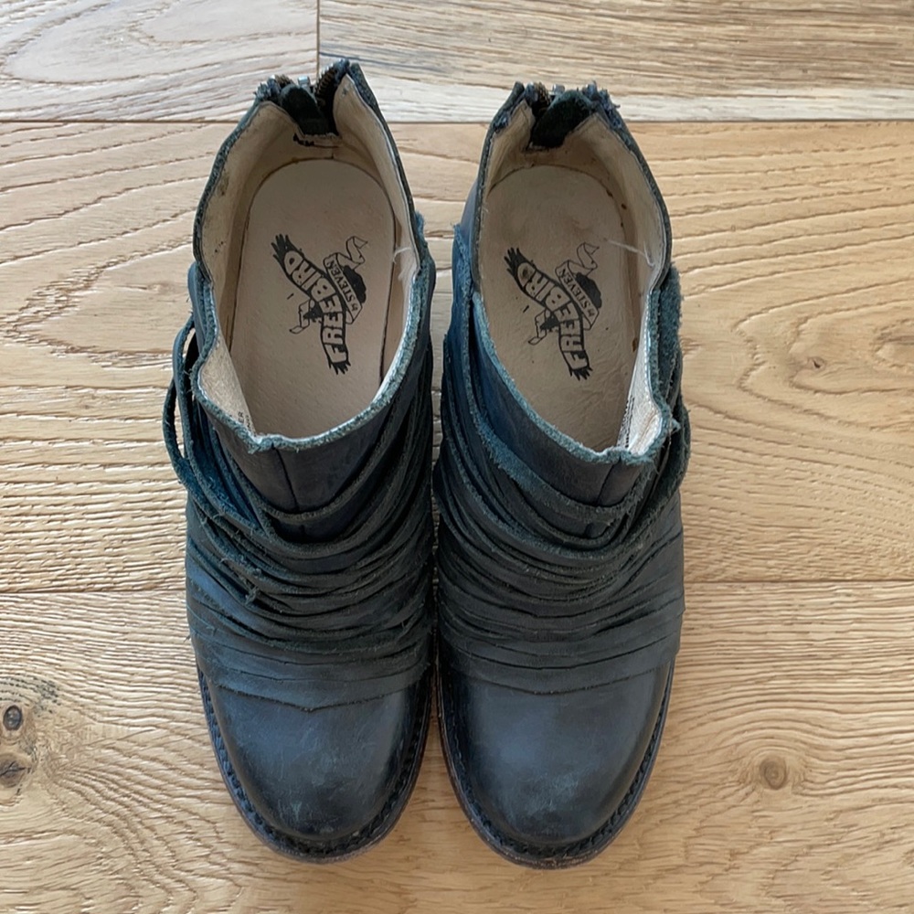 Freebird by Steven Black Leather Booties 🖤